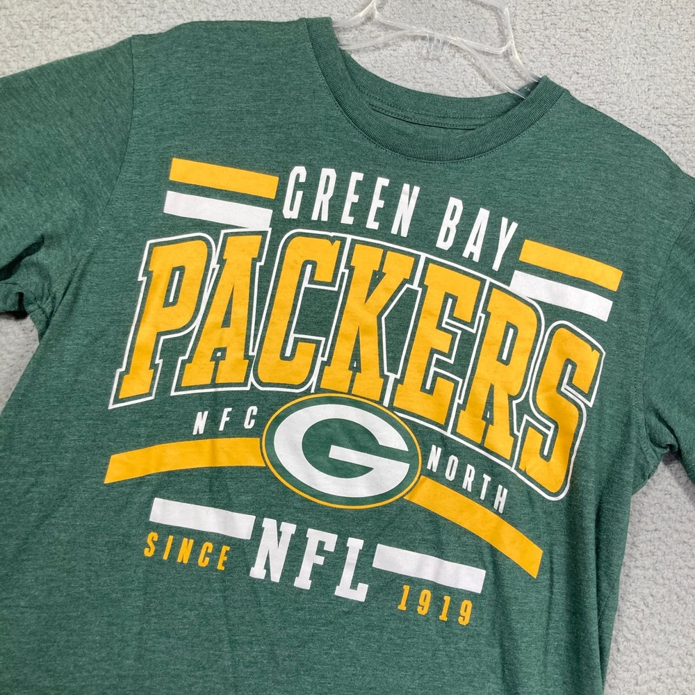 Green Bay Packers T-Shirt Mens Med Green Short Sleeve Graphic Tee NFL Football‎